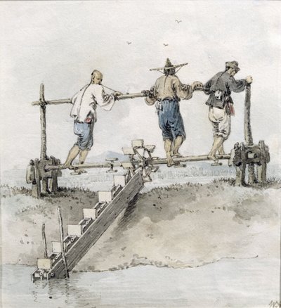 Chinese Arbeiders Werken aan een Rivier door William Alexander